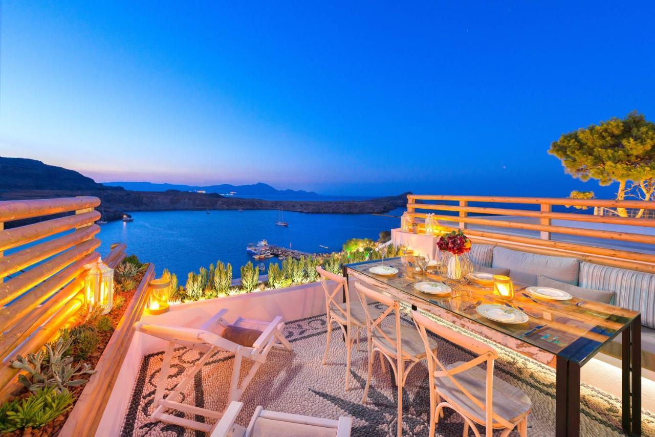Lindos Shore Summer House With Jacuzzi And Sea View !!! מראה חיצוני תמונה